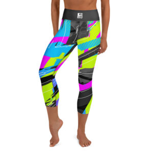 Fractured Yoga Capri Leggings - Image 3