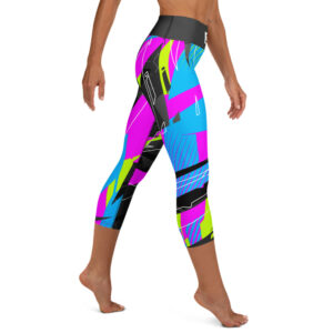 Fractured Yoga Capri Leggings - Image 4