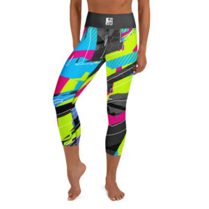 Fractured Yoga Capri Leggings - Image 3