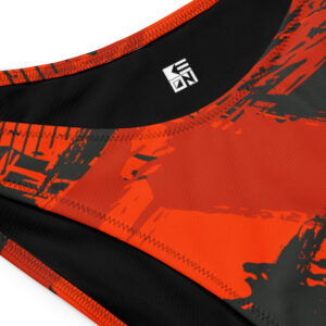 Red Grunge V-Cut Bikini Bottom - Image 4