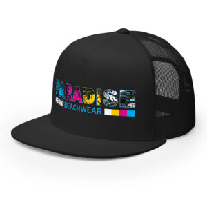 Paradise Flat Bill Trucker Cap - Image 3