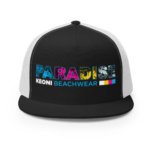 Paradise Flat Bill Trucker Cap - Image 4