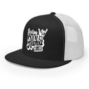 Serving Aloha Flat Bill Trucker Cap - Image 3
