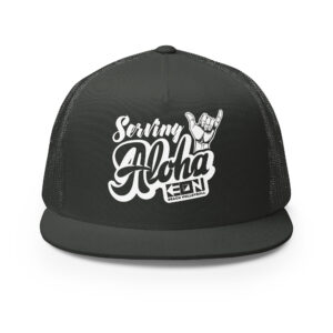 Serving Aloha Flat Bill Trucker Cap - Image 10