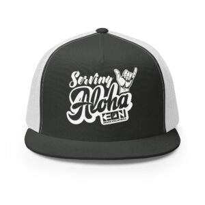 Serving Aloha Flat Bill Trucker Cap - Image 2