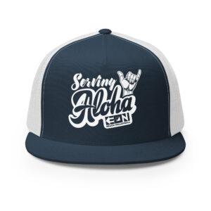Serving Aloha Flat Bill Trucker Cap - Image 8
