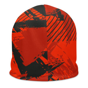 Red Grunge Skull Cap - Image 6