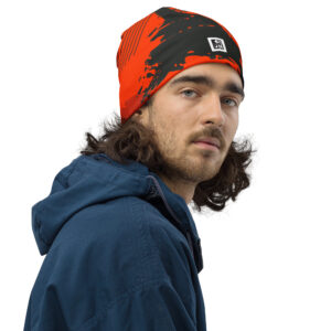Red Grunge Skull Cap - Image 4