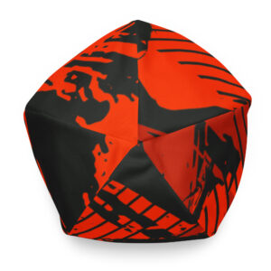Red Grunge Skull Cap - Image 9