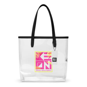 Pink Palms Clear Beach Bag