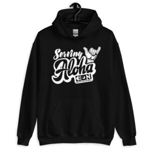 Serving Aloha Unisex Heavy Hoodie - Image 2