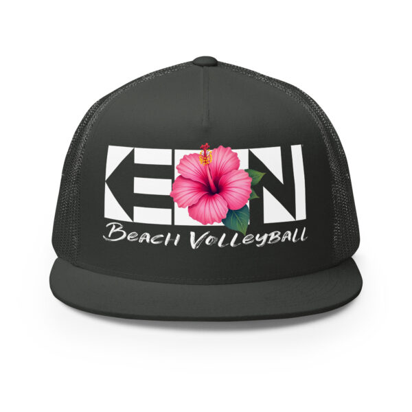 Keoni Hibiscus Flat Bill Trucker Cap