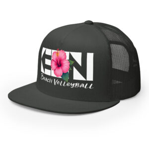 Keoni Hibiscus Flat Bill Trucker Cap - Image 3