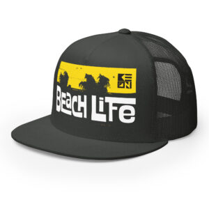 Beach Life Flat Bill Trucker Cap - Image 5