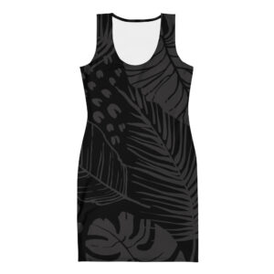 Black Palms Body Dress
