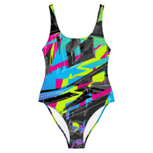 Fractured One Piece Swimsuit