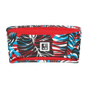 Palms Red Bandeau Bikini Top - Image 3