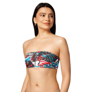 Palms Red Bandeau Bikini Top - Image 4