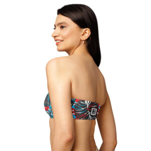 Palms Red Bandeau Bikini Top - Image 5