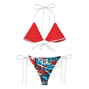 Palms Red Two Piece String Bikini - Image 3