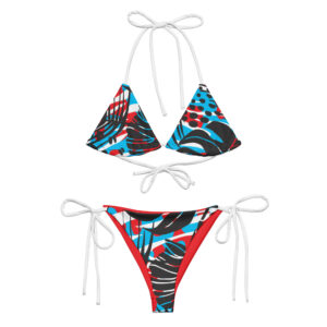 Palms Red Two Piece String Bikini