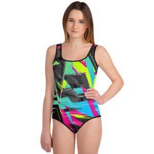 Fractured Junior Girls Swimsuit - Image 2