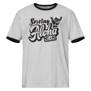 Serving Aloha Ringer Tee