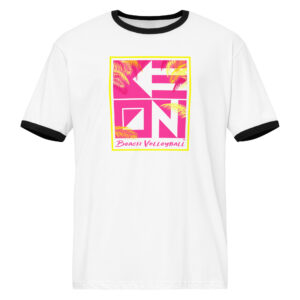 Pink Palms Ringer Tee