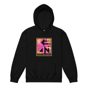 Pink Palms Youth Heavy Hoodie - Image 3