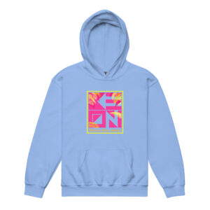 Pink Palms Youth Heavy Hoodie - Image 4