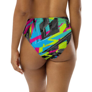 Fractured Recycled High-Waisted Bikini Bottom - Image 5