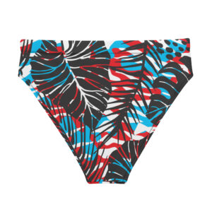 Palms Red Eco High-Waisted Bikini Bottom - Image 4