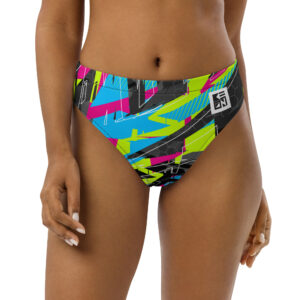 Fractured Recycled High-Waisted Bikini Bottom - Image 3