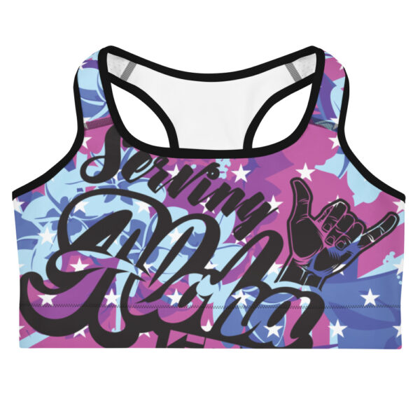 Serving Aloha Purple Sports Bra