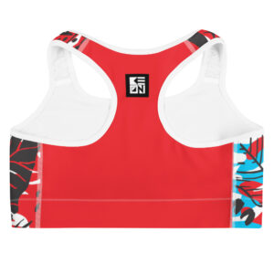Palms Red Sports Bra - Image 3