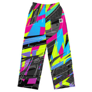 Fractured wide-leg pants