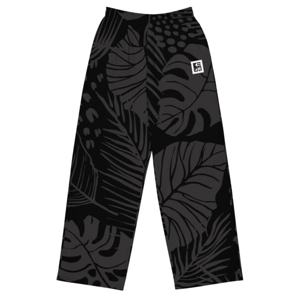 Black palms wide-leg pants