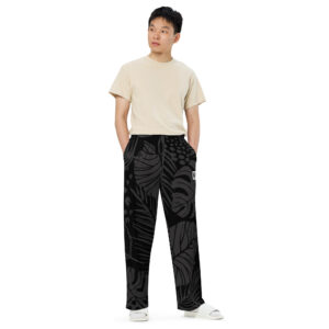 Black palms wide-leg pants - Image 4
