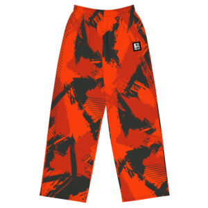 Red Grunge wide-leg pants