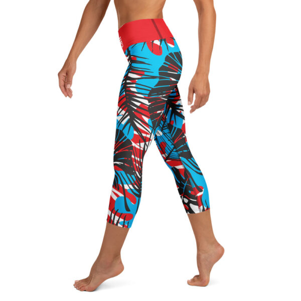 Palms Red Capri Leggings