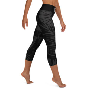 Pro Black Palms Capri Leggings - Image 4