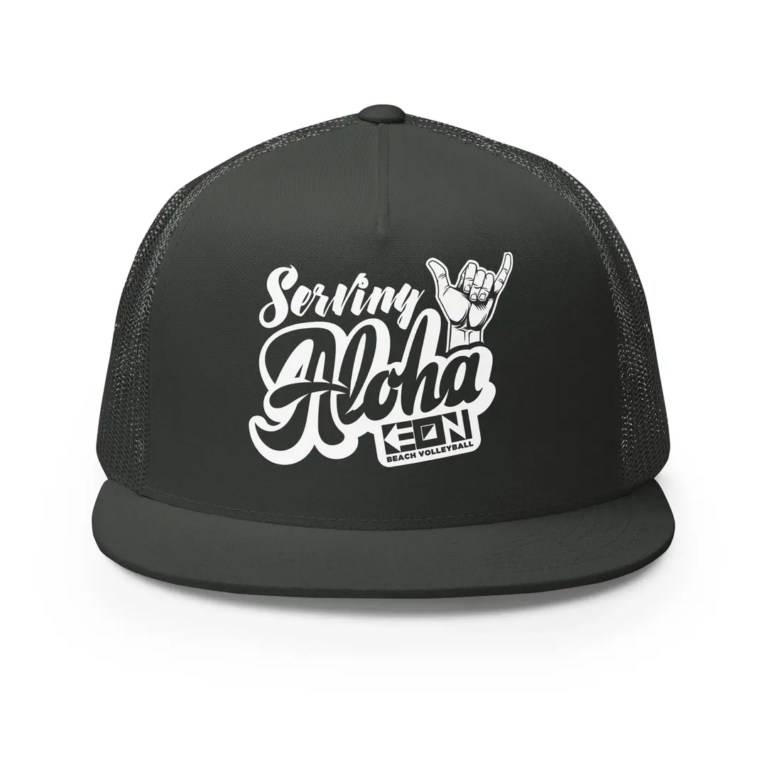 Serving Aloha Flat Bill Trucker Cap - Image 11