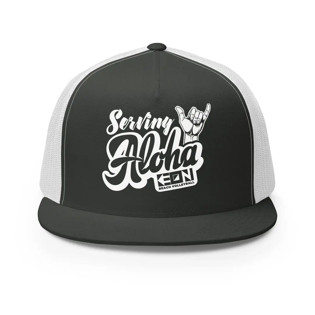 Serving Aloha Flat Bill Trucker Cap - Image 9