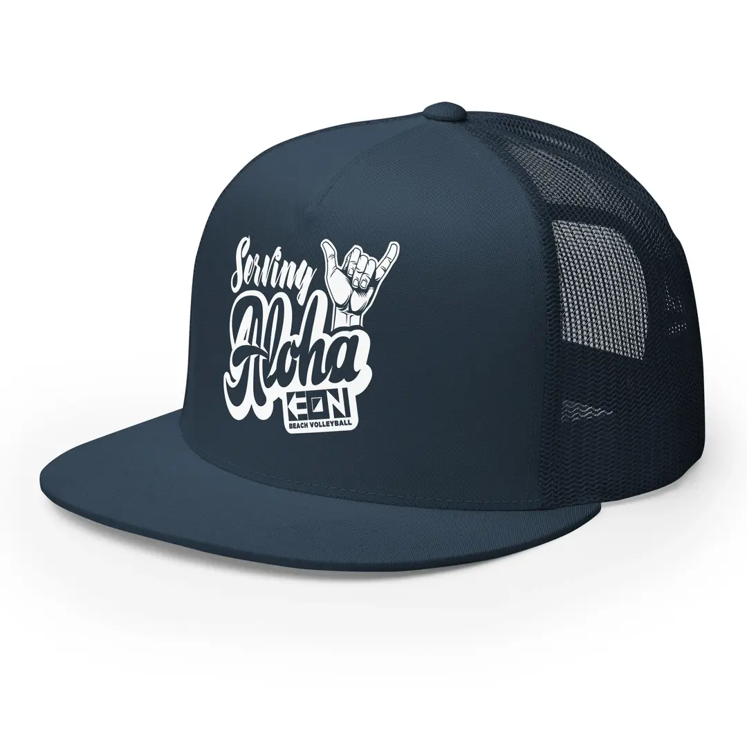 Serving Aloha Flat Bill Trucker Cap - Image 6