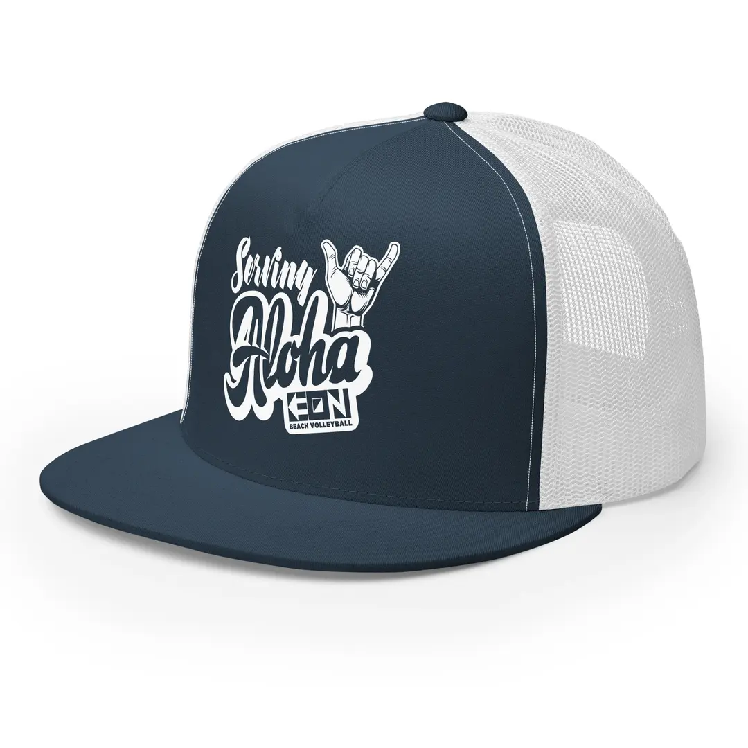 Serving Aloha Flat Bill Trucker Cap - Image 8
