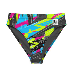 Fractured High-Waisted Bikini Bottom