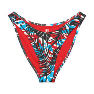 Palms Red V-cut bikini bottom