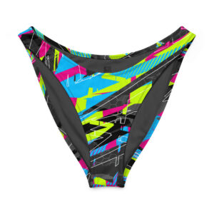 Fractured V-cut bikini bottom
