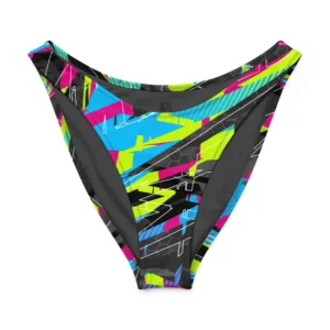 Fractured V-cut bikini bottom
