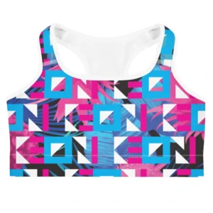Keoni Logo Pattern Sports bra